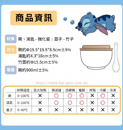 迪士尼 湯碗組 商品資訊